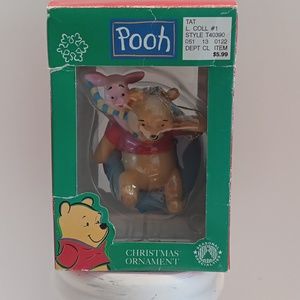 DISNEY Winnie the Pooh and Piglet Christmas Ornament